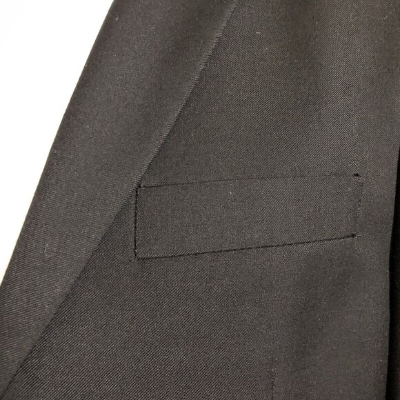 Angelo Rossi Solid Black Hand Tailored Performance Stretch Blazer Men’s 40L - Picture 15 of 16